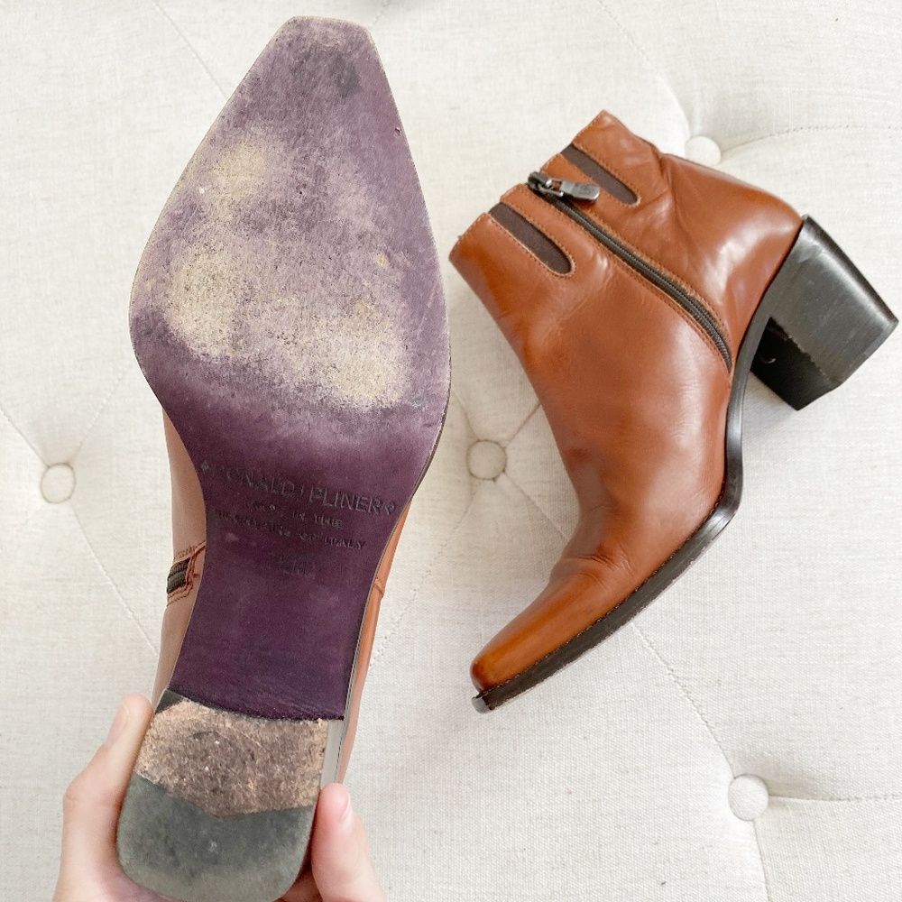 Donald J Pliner Tanith Leather Boots 7.5 - Picture 6 of 6